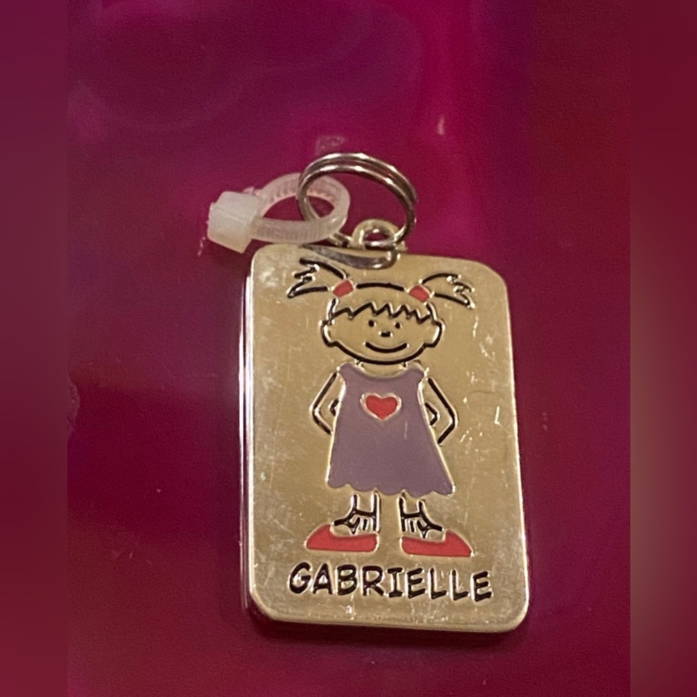LAST CHANCE 🔥 Ganz Gabrielle Name Keychain / Pendant / Tag #7966 NWT